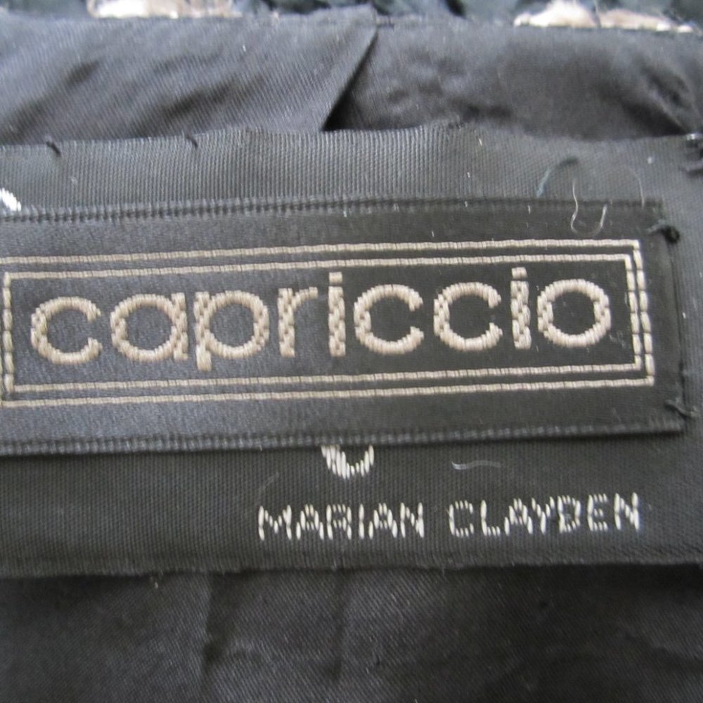 VINTAGE - CAPRICCIO - Gold/Brown Velvet Bolero Style Jacket - SzM - Picture 6 of 7